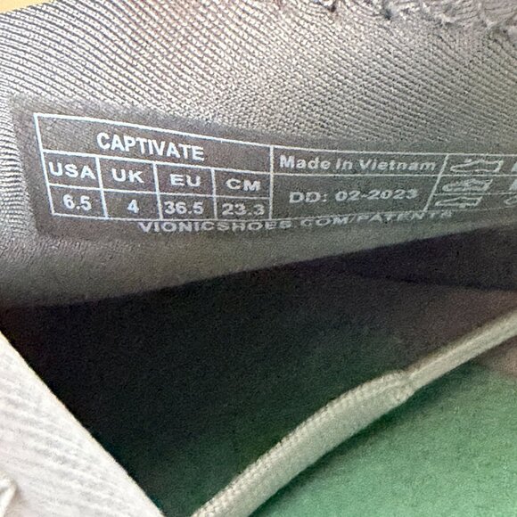 Vionic Captivate Athletic Walking Shoes Womens 6.5 Gray Green Low Top Lace Up - Picture 5 of 10